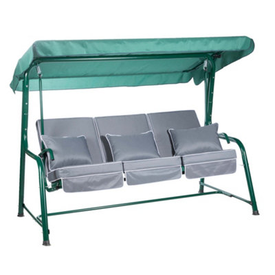 Alfresia Turin Reclining Swing Seat With Grey Luxury Cushions from B&Q
