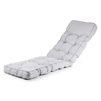 Alfresia Grey Classic Sun Lounger Cushion from B&Q