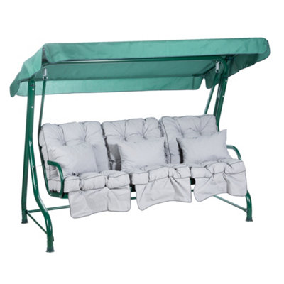 Alfresia Roma Swing Seat With Grey Classic Cushions from B&Q