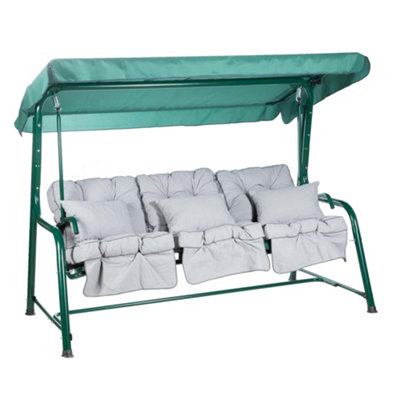 Alfresia Turin Reclining Swing Seat With Grey Classic Cushions from B&Q