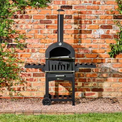 Fire Mountain Pizza Oven & SmokerCharcoal Or Woodfire Pizza Oven For Outdoor Kitchen from B&Q
