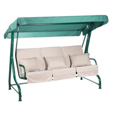 Alfresia Roma Swing Seat With Taupe Luxury Cushions from B&Q