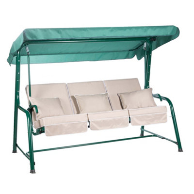 Alfresia Turin Reclining Swing Seat With Taupe Luxury Cushions from B&Q