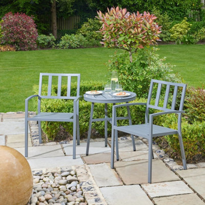 B&Q -  Aluminium Garden Bistro Table And Chairs Set With Round Table