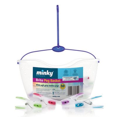 Minky Peg Basket With 24 Brite Pegs from B&Q