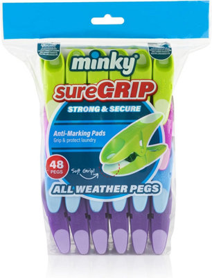 Minky 48 Sure Grip All Weather Pegs from B&Q