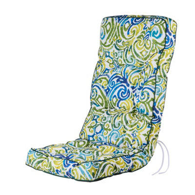 Alfresia Blue Green Multi Replacement Polyester Classic Recliner Cushion from B&Q