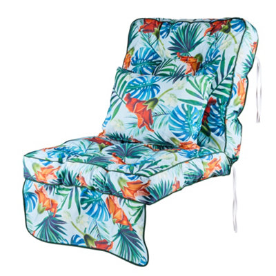 Alfresia Replacement Blue Tropical Classic Swing Seat Garden Cushion from B&Q