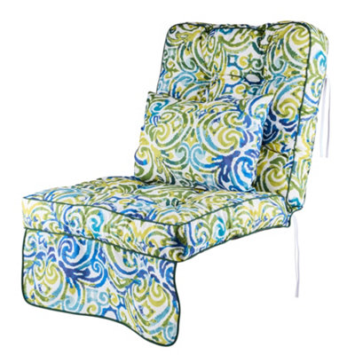 Alfresia Replacement Blue Green Multi Classic Swing Seat Garden Cushion from B&Q