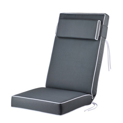 Alfresia Replacement Charcoal Luxury Recliner Cushion With Luxury Thick Foam Filling from B&Q