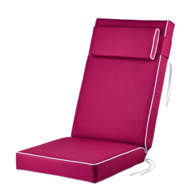 Alfresia Replacement Wine Red Luxury Recliner Cushion With Luxury Thick Foam Filling from B&Q