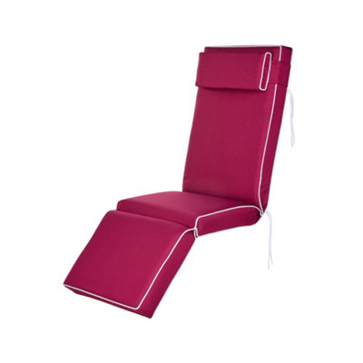 Alfresia Replacement Wine Red Luxury Relaxer Garden Cushion from B&Q