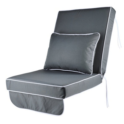 Alfresia Replacement Charcoal Luxury Swing Seat Cushion With Luxury Thick Foam Filling from B&Q