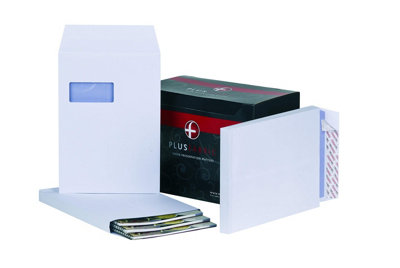 Pr Fabrics Plus Fabric C4 White Pocket Peel And Seal Gusset Envelope With Powertac120 GsmPack Of 100 from B&Q