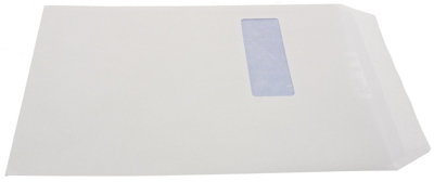 Fivestar 5 Star Value Envelope Pocket Press Seal Window C4 White Pack 250 from B&Q