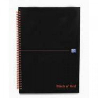 Blackcolors Black N Red Book Wirebound 90Gsm Ruled Indexed A-Z 140 Pages A4 Ref M67005 Pack Of 5 from B&Q