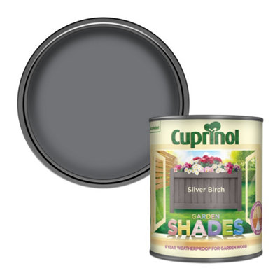 Cuprinol Garden Shades Silver Birch Matt Multi-Surface Exterior Wood Paint, 1L Tin-45754 