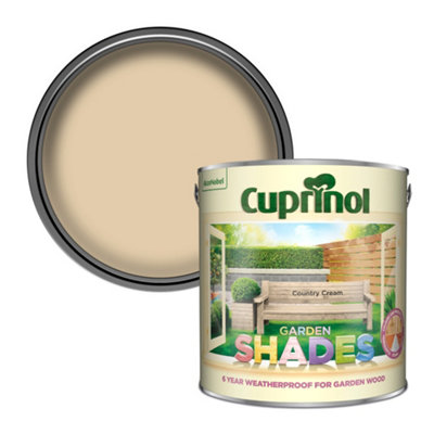 Cuprinol Garden Shades Country Cream Matt Exterior Wood Paint, 2.5L