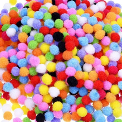 ARK CRAFT Assorted Colorfull Decorative 25mm Fluffy Balls Pk-1200 from B&Q
