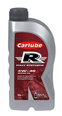 Carlube Triple R 5W-40 Fully-Synthetic Engine Oil1L Bottle from B&Q