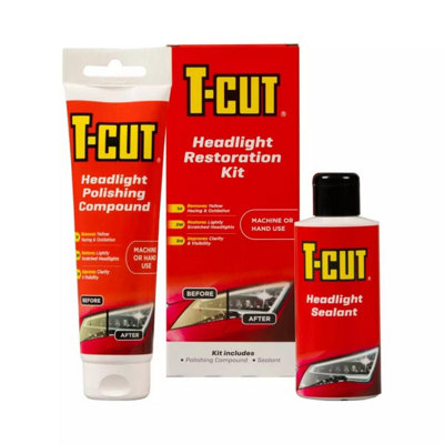 B&Q -  Headlight Restoration Kit Polishing Compound & Restorer Sealant Headlamp