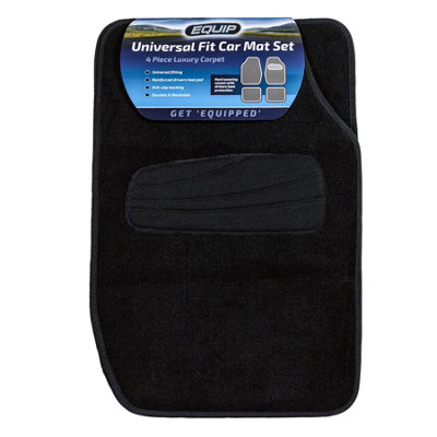 Equip Luxury Universal Fit Thick Pile Carpet 4X Car Floor Mats Durable Washable from B&Q