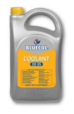 Bluecol Oe05 Engine Antifreeze & Summer Coolant 5X 5L Car Fluid 25 Litres Liquid