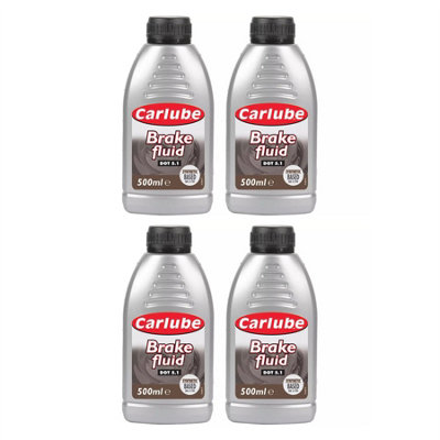 Carlube Synthetic Based Dot 5.1 Brake Fluid 500Ml X4 Treatment 2 Litres 2L from B&Q