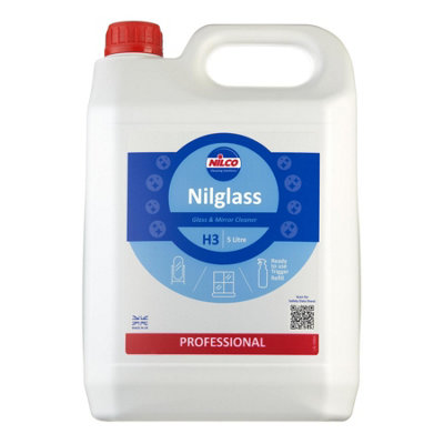 Nilco Nilglass Glass & Mirror Cleaner5L X2 Treatment 10 Litres Ready To Use from B&Q