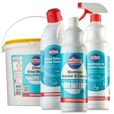 Nilco Citrus Toilet Bathroom & Urinal Descaler Cleaner Plus Blocks Bundle from B&Q