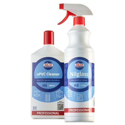 Nilco Glass Window And Upvc Frame Cleaning Bundle Glassware Treatment Kit from B&Q
