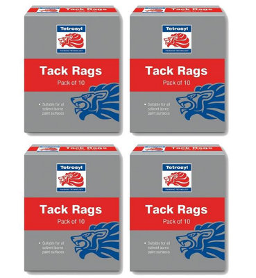 B&Q -  Unimask Tack Cloths Tack Rags Paint Cloth Tack Rag Tack Cloth Box Of 10 X4