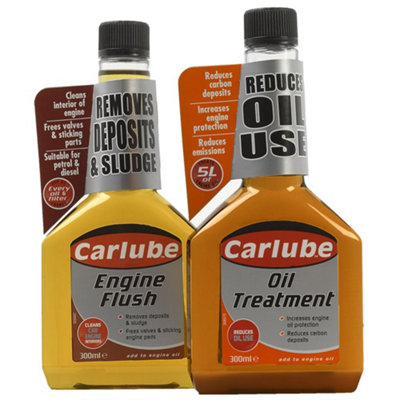 Carlube 2 Pack Engine Flush Oil Treatment 300Ml Set from B&Q