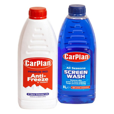 Carplan Premium Red Antifreeze & Concentrated Screenwash 1 Litre Washer Fluid from B&Q