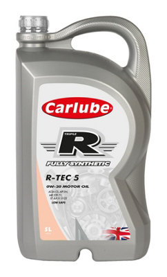 B&Q -  Engine Oil Triple R 0W20 C5 Fully Synthetic 5 Litres R-Tec 5 5L
