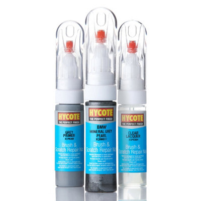 Hycote Paint Pen Brush Mineral Pearlescent Paint 12.5Ml + Primer + Lacquer Grey