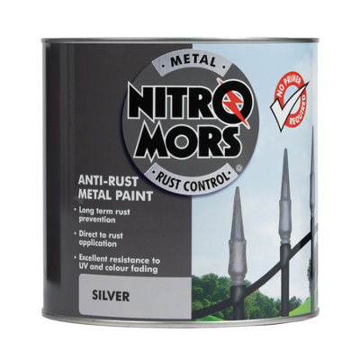 B&Q -  Smooth Metal Uv Resistant Anti Rust Protection Silver Paint 2.5L