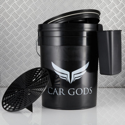 Car Gods 20L Jet Wash Wax Detailing Bucket Bundle Bucket Grit Lid Caddy from B&Q