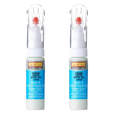 Hycote White Colour Touch Up Brush Paint Xcns406 Nissan Arctic 326 X2 12.5Ml