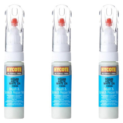 Hycote White Colour Touch Up Brush Paint Xcns406 Nissan Arctic 326 X3 12.5Ml