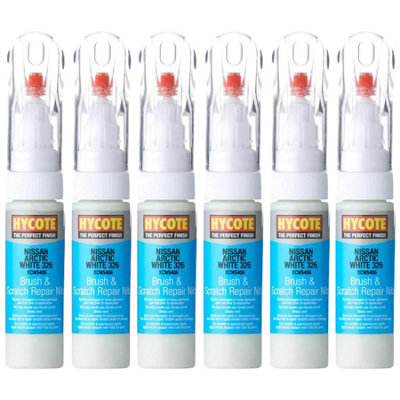 Hycote White Colour Touch Up Brush Paint Xcns406 Nissan Arctic 326 X6 12.5Ml