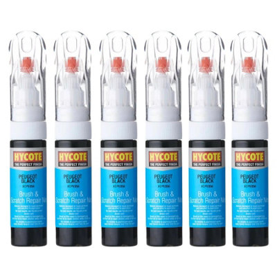 Hycote Colour Touch Up Brush Paint Xcpe056 Peugeot Black 12.5Ml X6 from B&Q