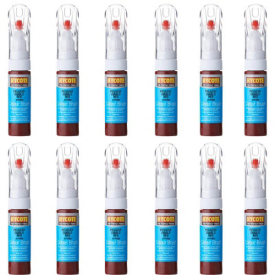 Hycote Touch Up Brush Paint Xcpe058 Peugeot Diablo Red (Pearlescent) 12.5Ml X12 from B&Q