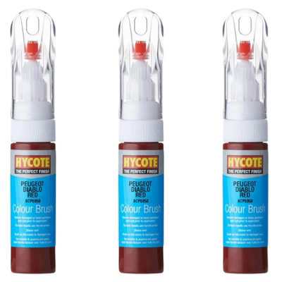 Hycote Touch Up Brush Paint Xcpe058 Peugeot Diablo Red (Pearlescent) 12.5Ml X3 from B&Q
