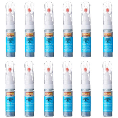 Hycote Touch Up Brush Paint  Peugeot Moonstone Silver (Metallic) 12.5Ml X12 from B&Q