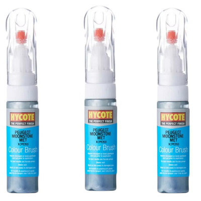 Hycote Touch Up Brush Paint  Peugeot Moonstone Silver (Metallic) 12.5Ml X3 from B&Q