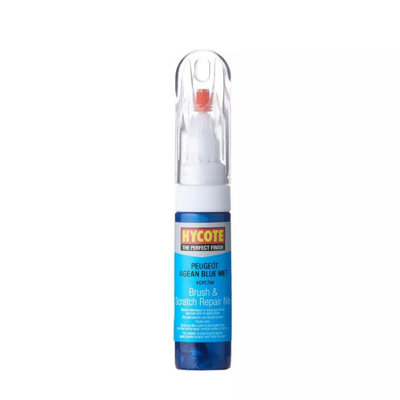 Hycote Colour Touch Up Brush Paint  Peugeot Aegean Blue (Metallic) 12.5Ml X2 from B&Q