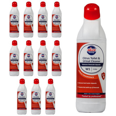 Nilco Svtn1Nrtcsr 1L W1 Toilet & Urinal Cleaner Citrus Fragrance Scent 1L X12 from B&Q