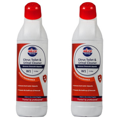 Nilco Svtn1Nrtcsr 1L W1 Toilet & Urinal Cleaner Citrus Fragrance Scent 1L X2 from B&Q