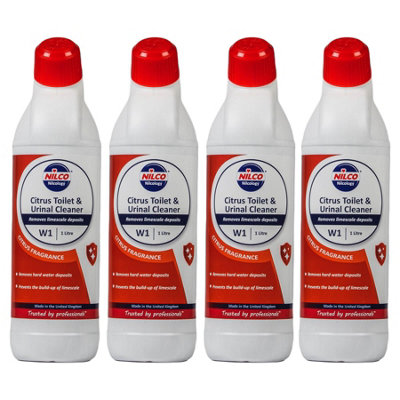 Nilco Svtn1Nrtcsr 1L W1 Toilet & Urinal Cleaner Citrus Fragrance Scent 1L X4 from B&Q
